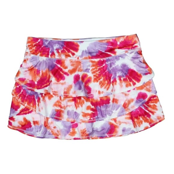 Ideology Plus Size Reef Peach Pull On Tie Dyed Flouncy Skort Size 1X NWT!! - Picture 3 of 4